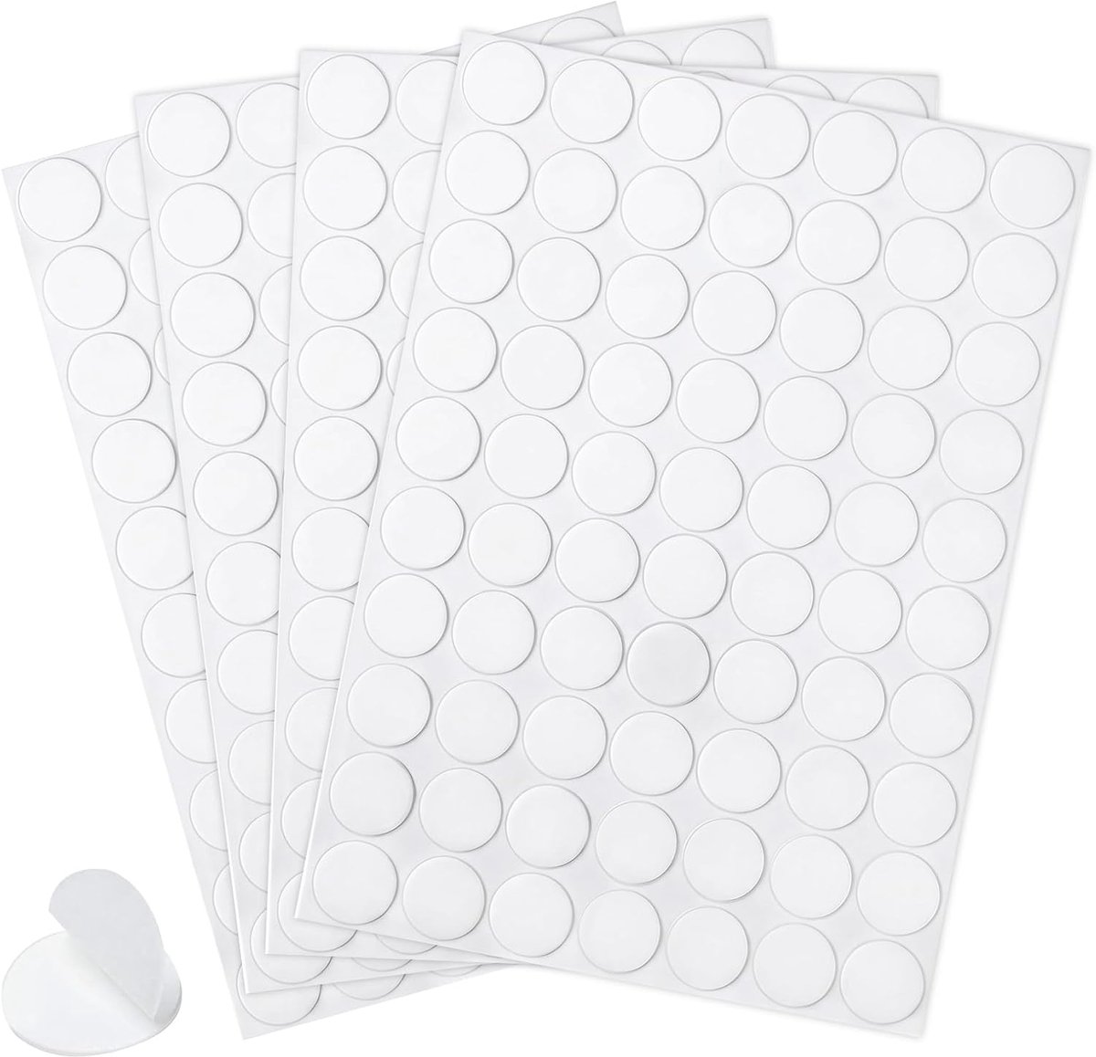Ronde klittenbandstickers 280 stuks - 20 mm transparant - waterdicht - ideaal voor feestversieringen - SnelShoppen