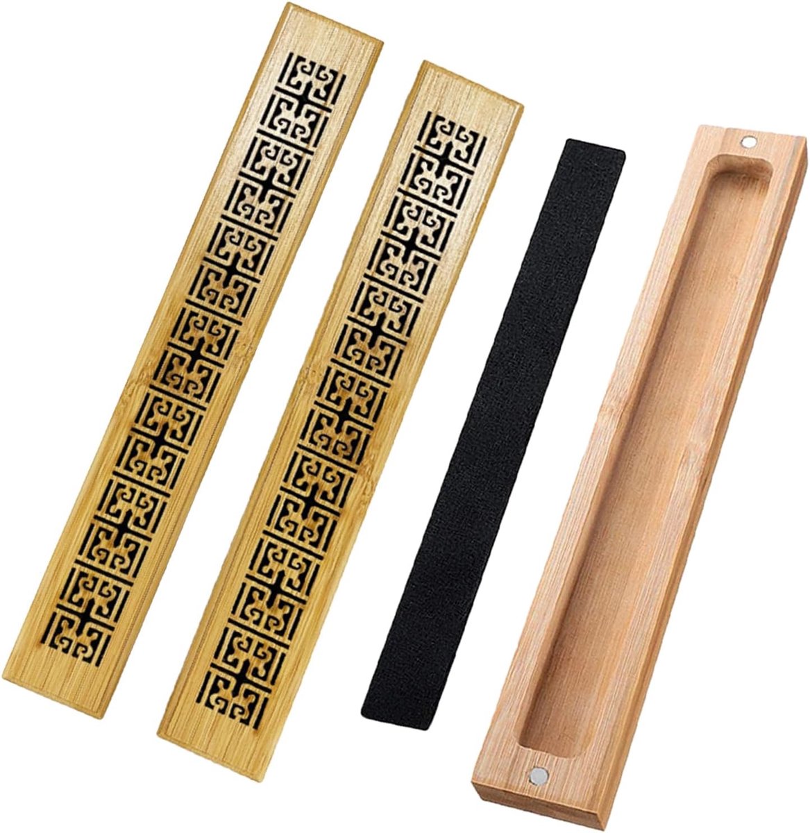 Incense box - 2 stuks - Houten met gegraveerd patroon - Ideaal voor meditatie - SnelShoppen