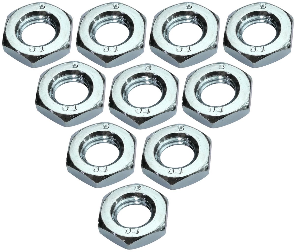 Hexagonale moeren M10 - lage uitvoering - gegalvaniseerd staal - veilig bevestigen - SnelShoppen