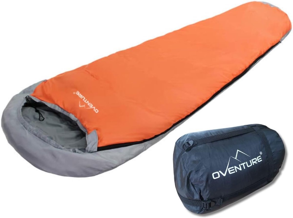 Slaapzak Mummymodel 230 x 80 cm - Wintergeschikt - Waterafstotende coating - Ideaal voor outdoor camping - SnelShoppen