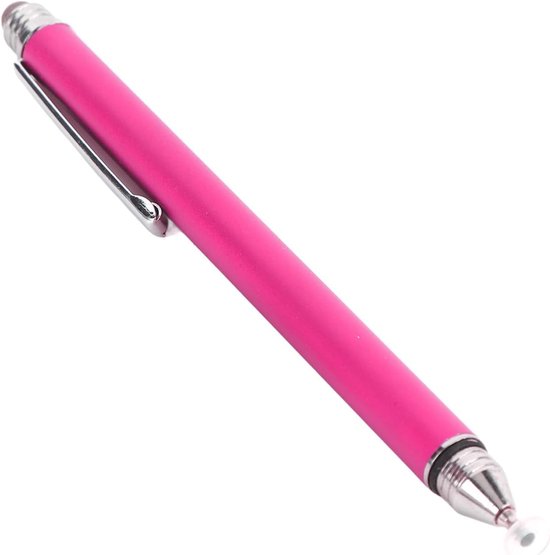2-in-1 Stylus Pen voor Touchscreen - Agenda, Digitale Agenda Stylus met Transparante en Vezelgaas Tip voor Precieze Schrijf- en Tekenervaring (Rose Rood) — afbeelding 5