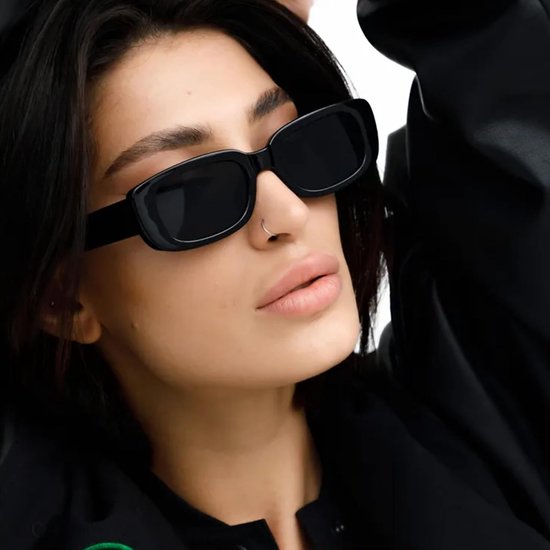 10 stuks klassieke vintage brillen, rechthoekige zonnebril, UV-bescherming, zwarte zonnebrillen voor zomer- en strandfeesten, verjaardagsfeestjes voor vrouwen en mannen — afbeelding 2