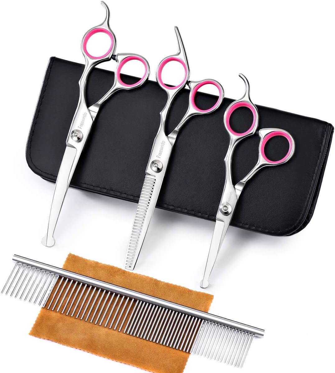 Hondenverzorging Set Met Veiligheid Ronde Tip, Heavy Duty RVs Schaar Kit Rechte Schaar en Kam