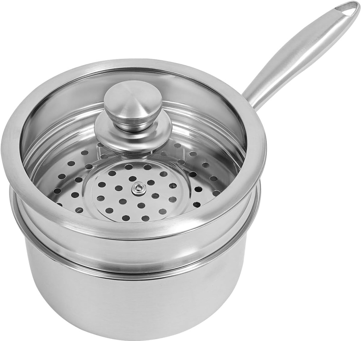Stoomkoker 304 RVS - 2 niveaus - multifunctioneel - gelijkmatige warmteverdeling - SnelShoppen