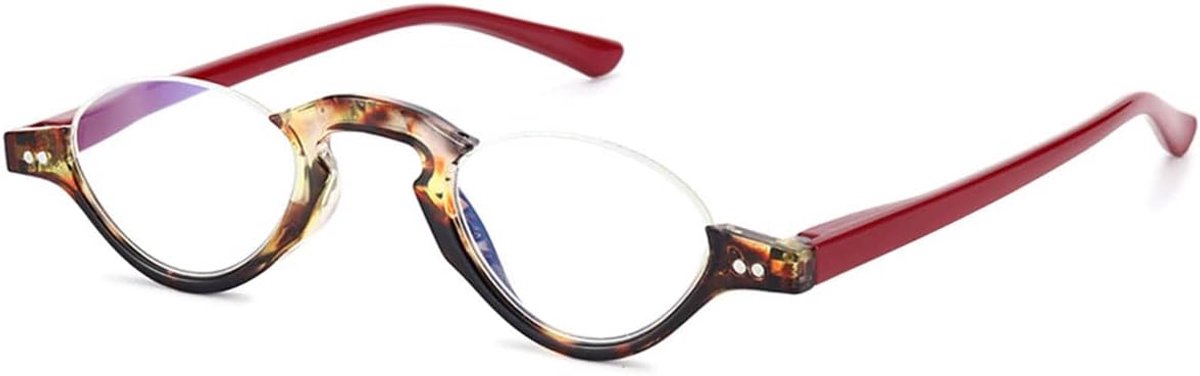 Mode Anti-blauw licht half brand leesbril dames heren veerscharnier blauwlichtfilter anti-vermoeidheid bril leeshulp met sterkte 1.0 1.5 2.0 2.5 3.0 3.5