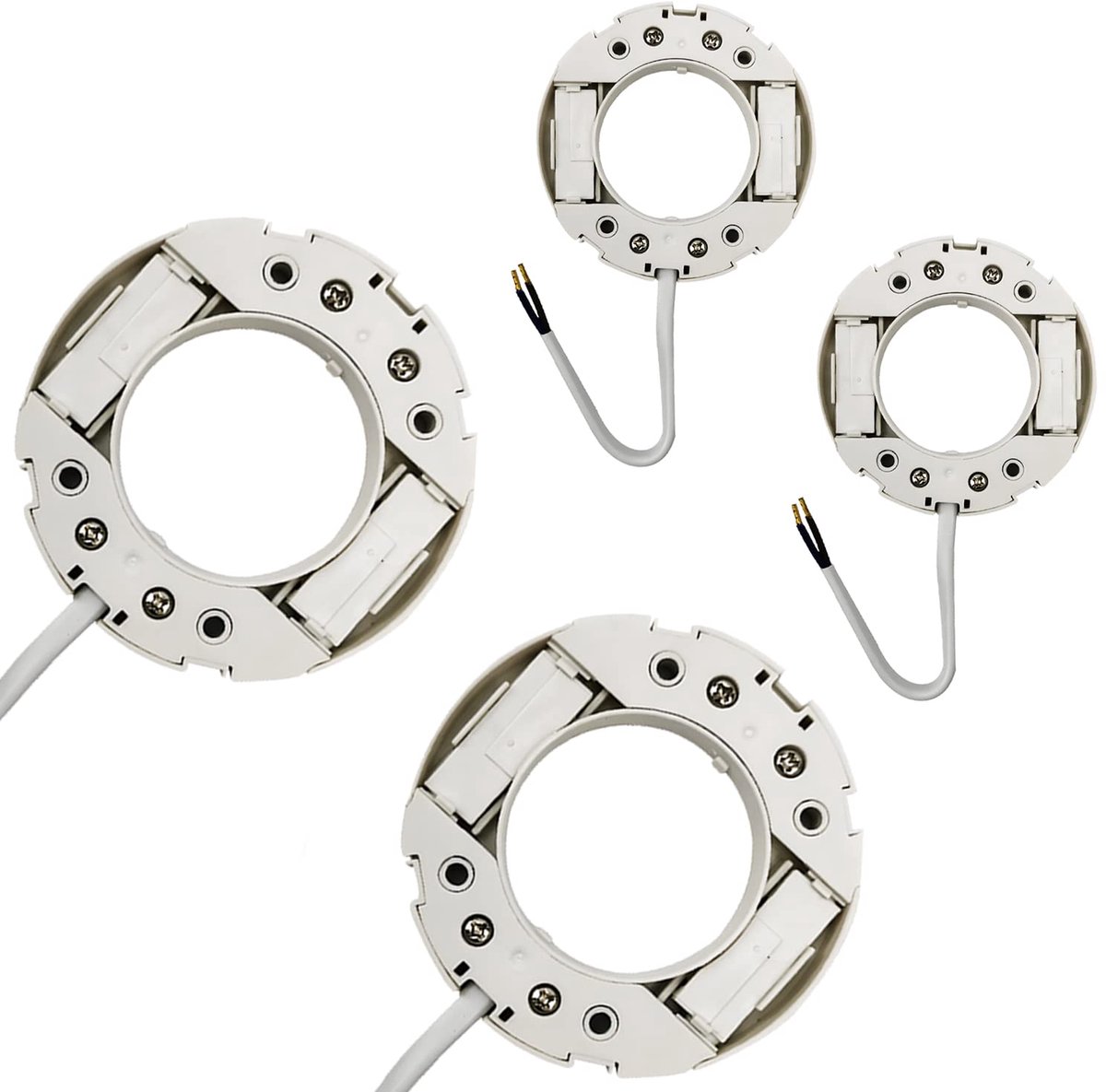 4 stuks GX53 lampvoet GX53 lampvoetfitting GX53 lamphouder met 11 cm kabel voor GX53 ledlampen en CFL-lampen, wit