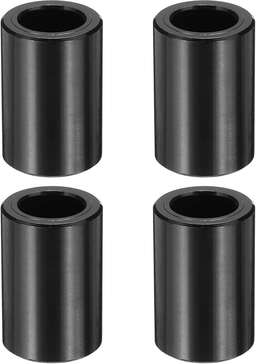 Metalen afstandhouders M8, M8 x 1/2 inch OD x 3/4 inch L afstandhouder rond aluminium zonder schroefdraad ring gladde afwerking schroeven zwart