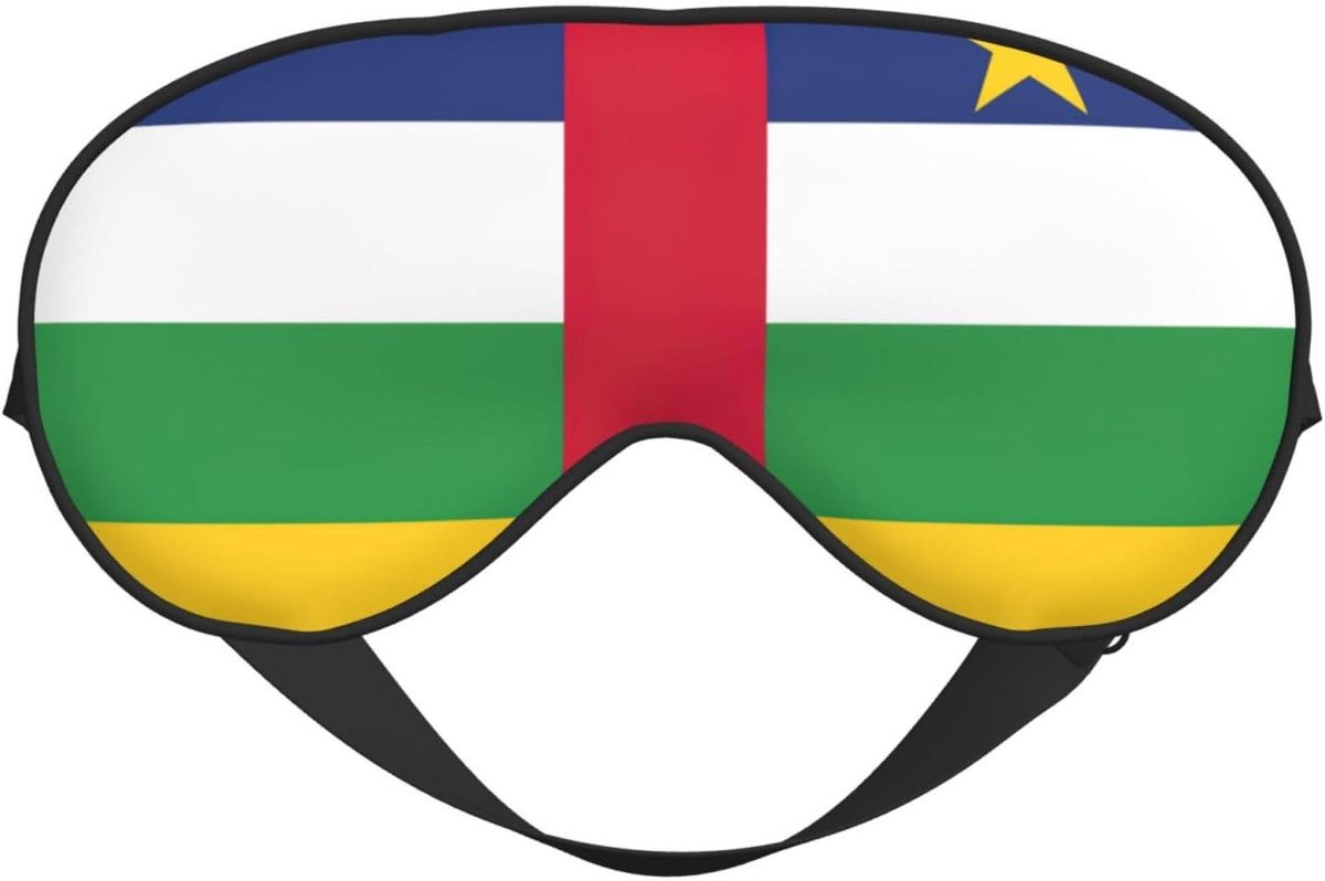 Slaapmasker Dubbelzijdig - Oogmasker Nachtrust - Totale Lichtblokkering - Vederlicht Comfort - 10 x 20 cm - Afrikaanse Vlag