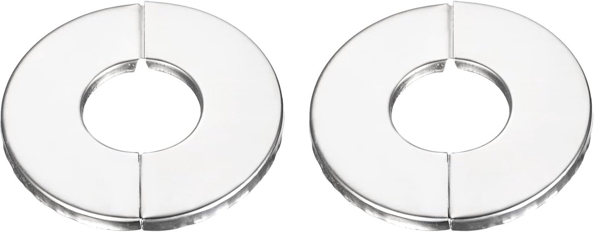 Sourcing map 2 stuks gedeelde wandflens, ronde rozet van roestvrij staal 201 voor buizen met een diameter van 27 mm