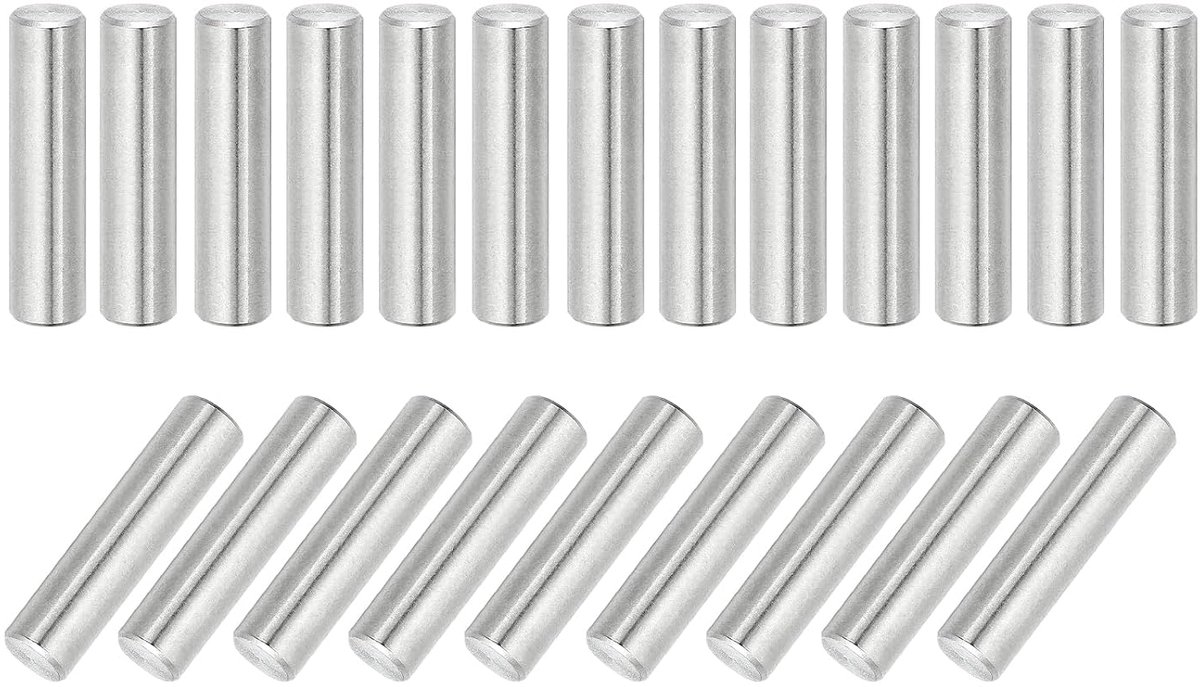 22 stuks 304 roestvrij staal cilinderstift 8mm diameter, 32mm lengte plugstiften metalen rekpennen voor kledingkast commode kast boekenkast industrie huishouden meubels rekken
