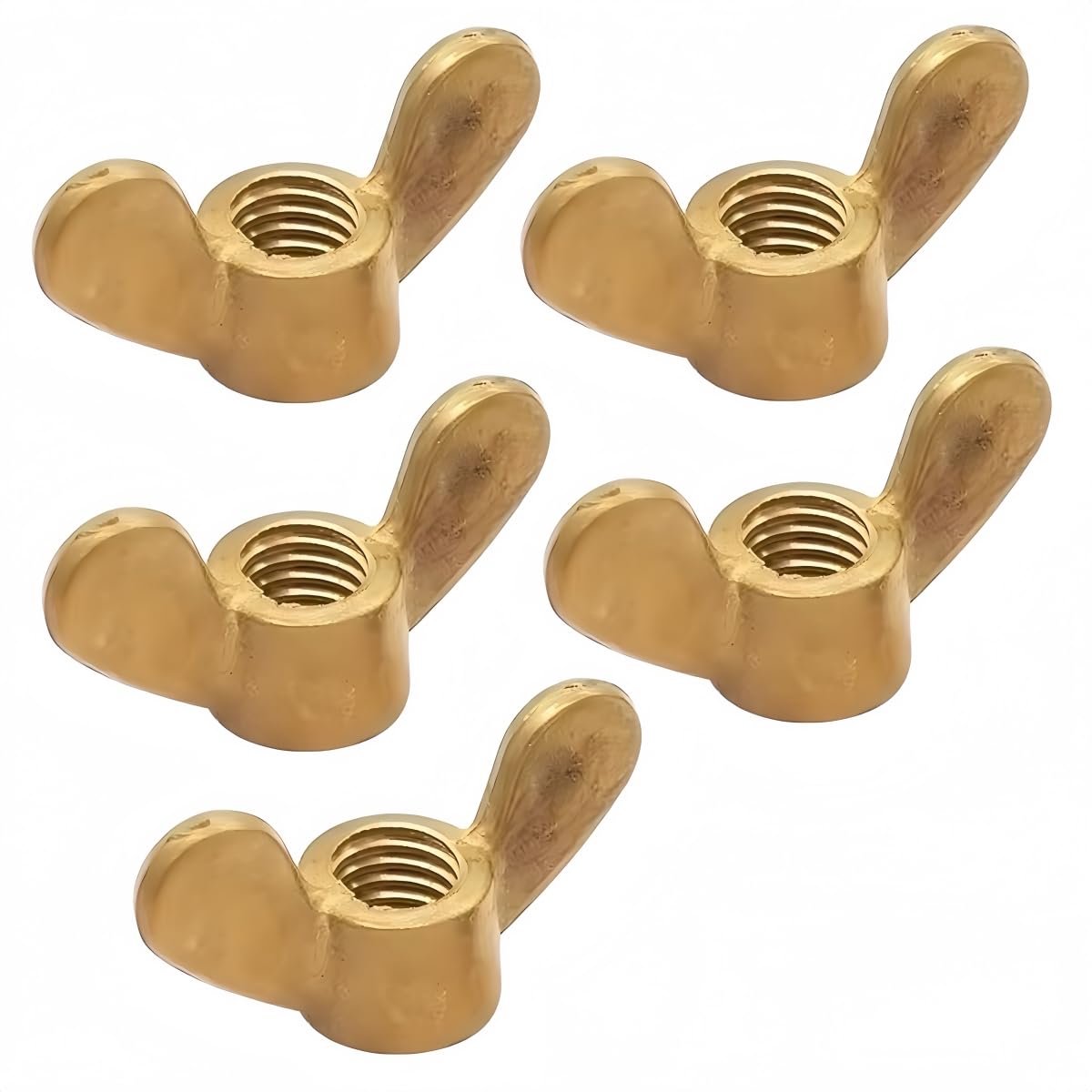 Moeren van messing (5 stuks)
