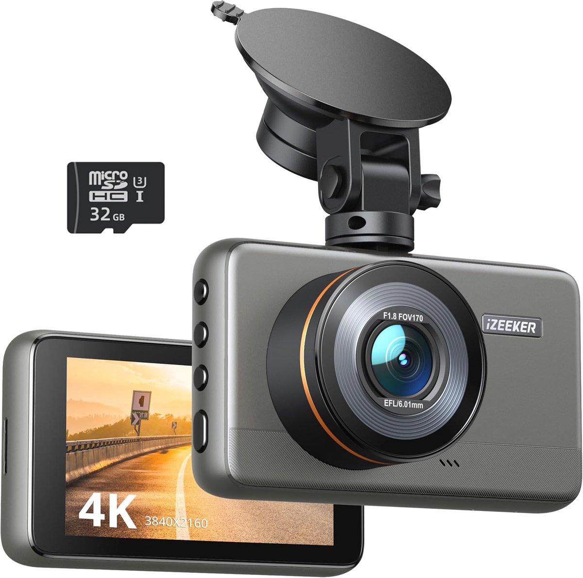 Dashcam 4K - 2160p met Loop Recording - G-Sensor Car Lock - Voor optimale veiligheid - ShopVlot