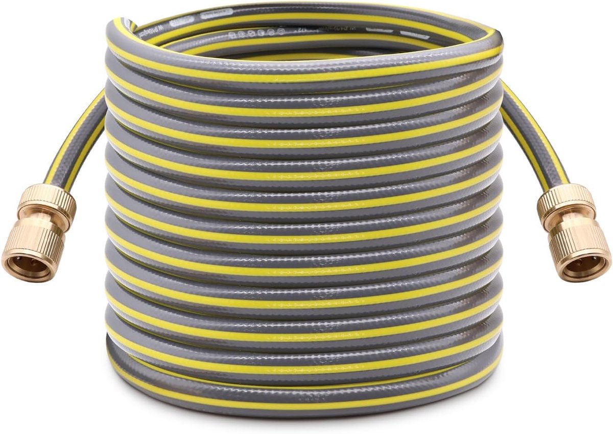 Tuinslang 2m - 1/2" Messing aansluitingen - Lichtgewicht PVC - Voor eenvoudig water geven - ShopVlot