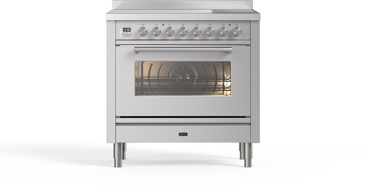 Ilve inductie fornuis 91,1 cm 1 oven rvs