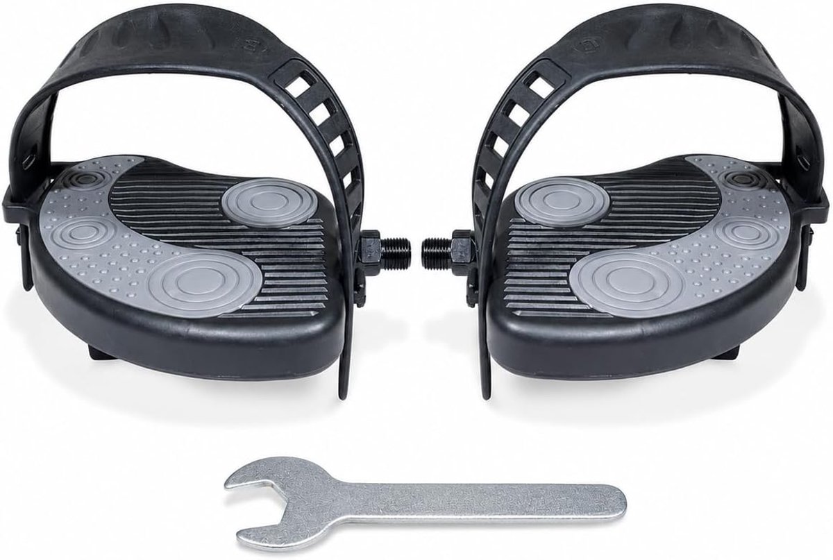 SnelShoppen - Vervangende Fietspedalen voor Hometrainers - Duurzame PVC Straps - 9/16 Inch Draad - Stabiele en Veilige Indoor Fietspedalen - Inclusief