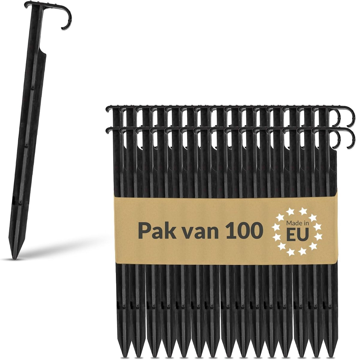 Grondankers set van 100 - 16-20 mm - voor druppelirrigatie - voorkomt draaien van slangen - ShopVlot