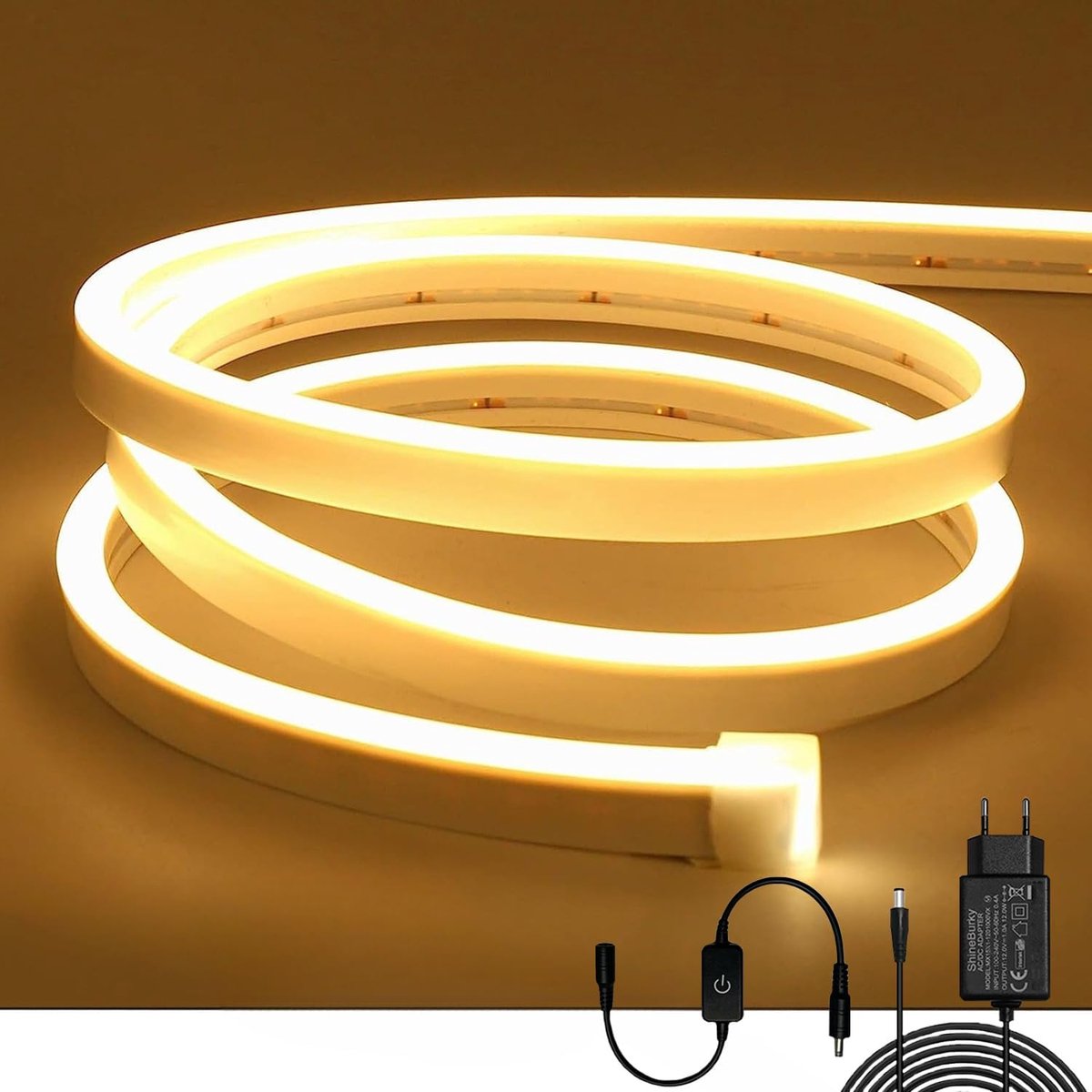 LED Strip 5M - Warm wit neon LED strip verlichting - IP65 waterproof - Perfect voor slaapkamer en bar - ShopVlot
