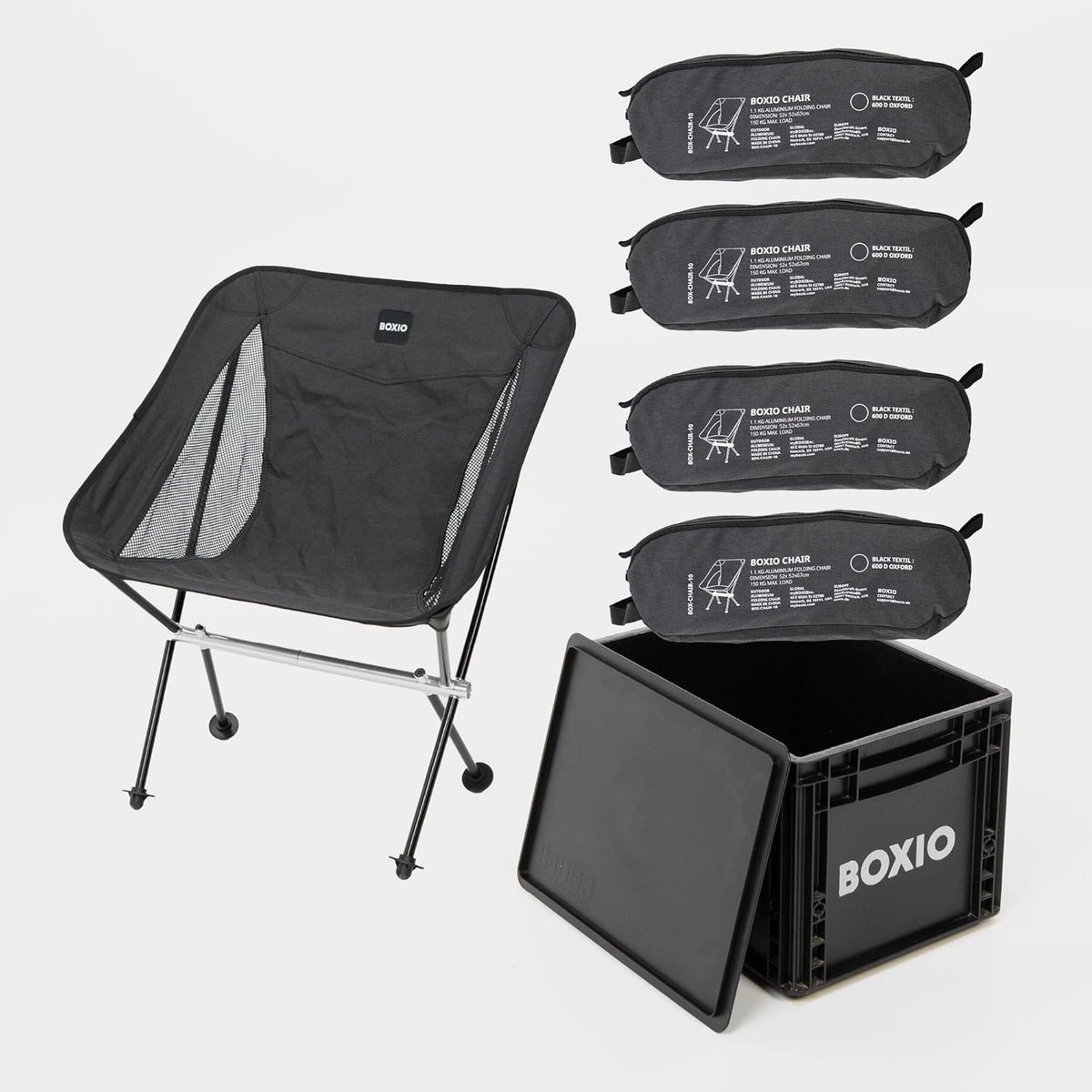 Campingstoel ultra-light - opvouwbaar - comfortabel - ideaal voor strand en picknick - ShopVlot