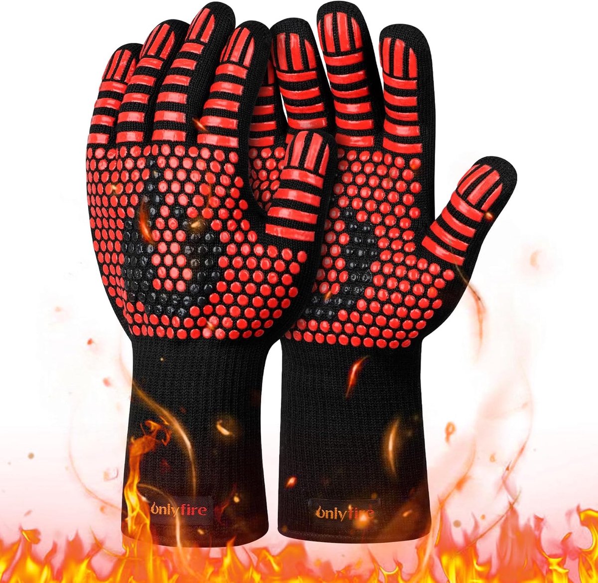 Grillhandschoenen - hittebestendig tot 800°C - anti-slip - ideaal voor barbecue - ShopVlot