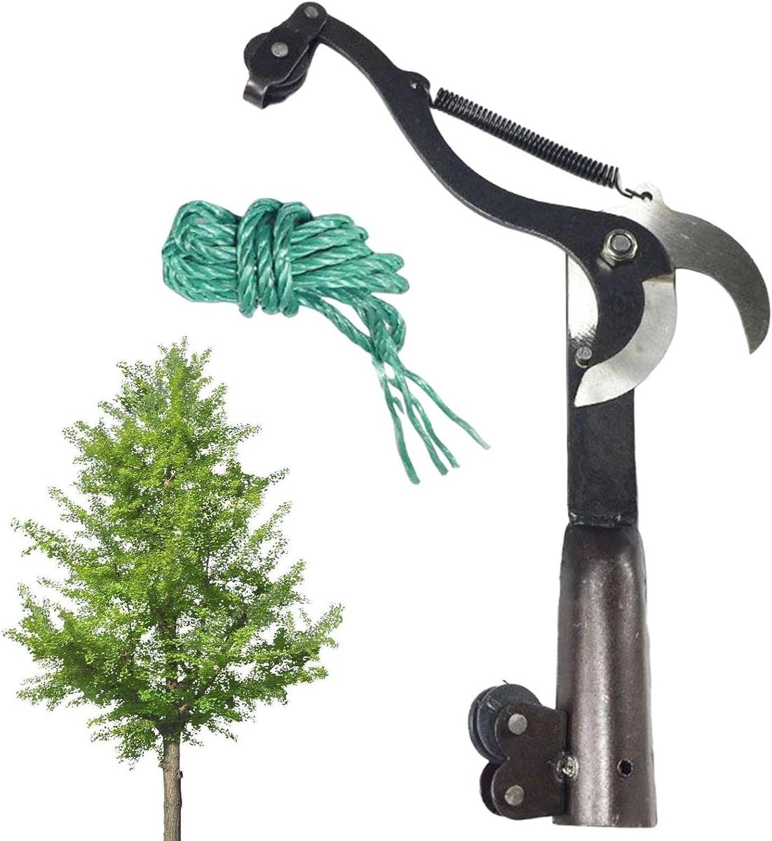 Takkenschaar - Snoeischaren Tuinschaar - Tuinonderhoud Snoeien - Dubbel Katrolmechanisme - 30x23cm - Zwart
