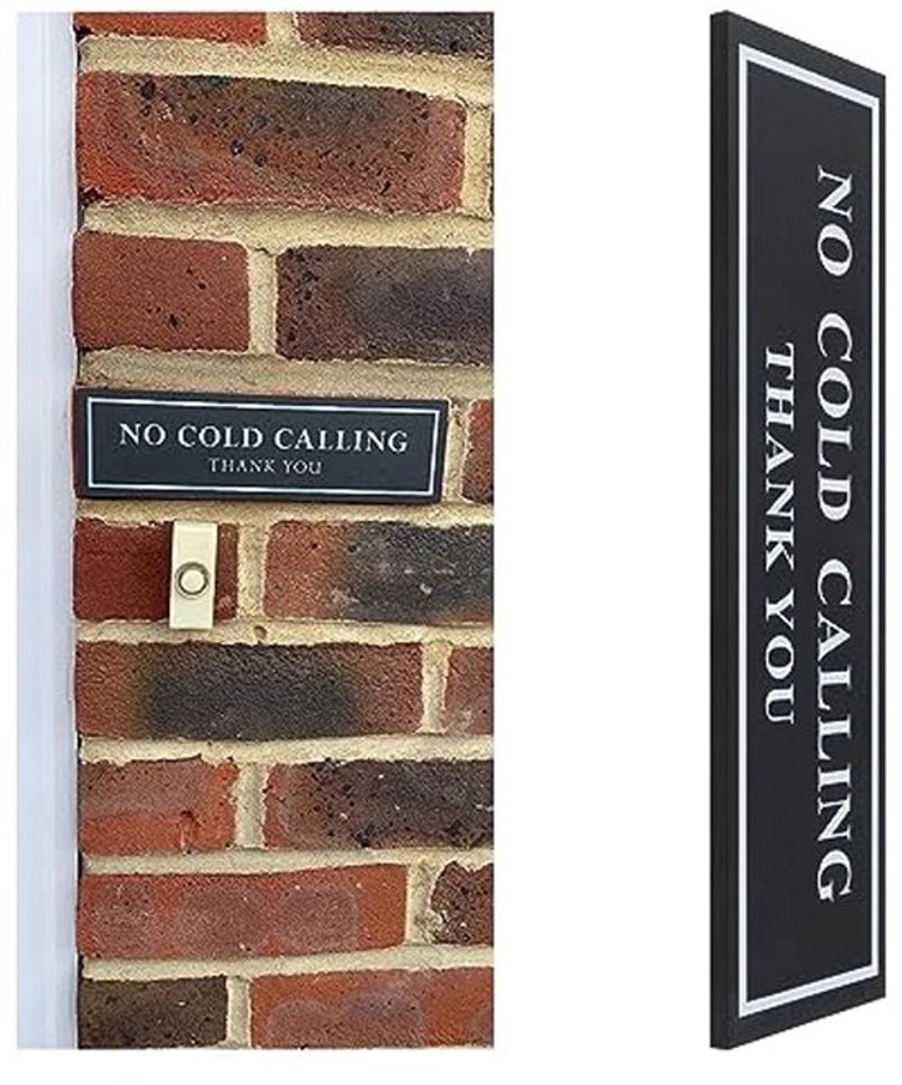 Geen koude belsignaal zelfklevend waarschuwingsbord acryl beveiligingsbord sticker veiligheidslabel accessoires voor kantoor 21x 6x 0.5cm
