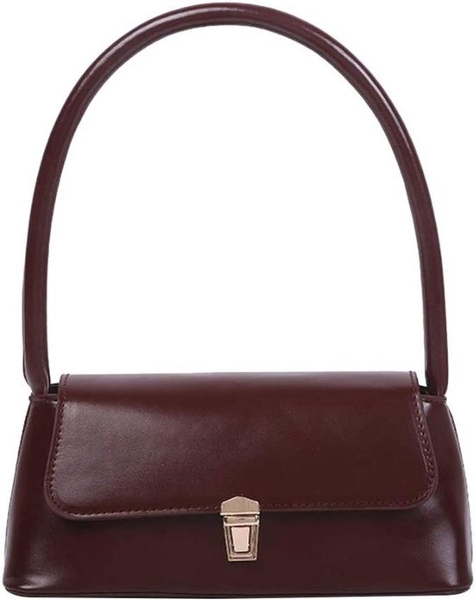 Retro Onderarm Tas Vrouwen | Klassieke PU Lederen Clutch Schoudertas