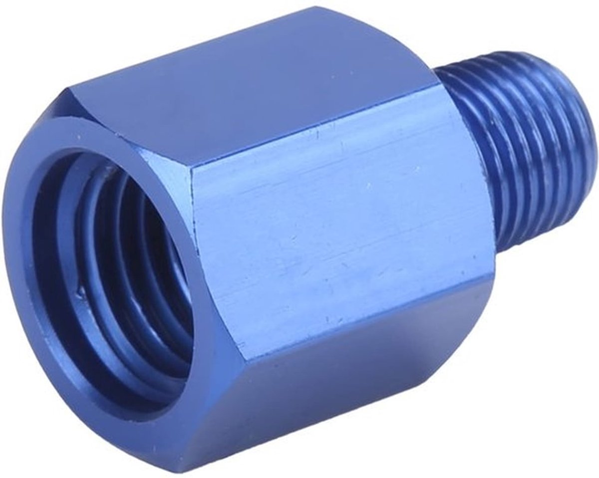 Oliedrukmeteradapter, blauw 28 mm / 1,1 inch lang M12 vrouwelijk naar 1/8 NPT mannelijk adapter roestwerende oliebestendigheid voor auto