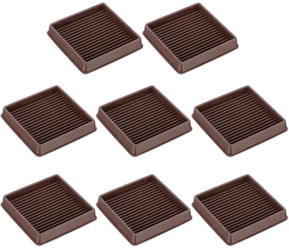 3 x 3 Roll Cups - 8 Stuks Rubber Voetdoppen voor Meubels - Antislip en Vloerbescherming