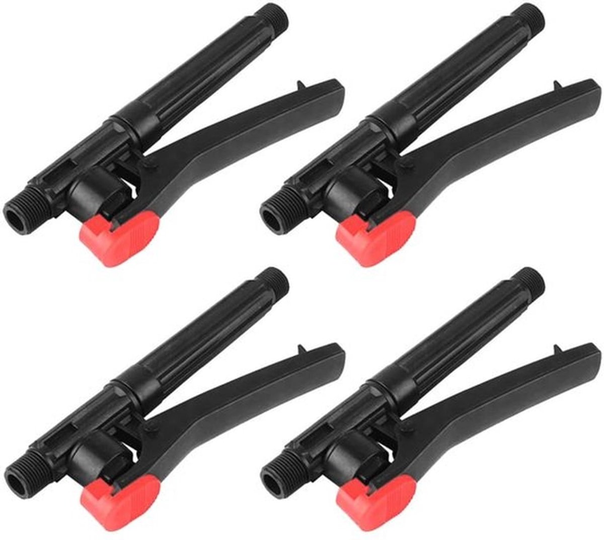 Set van 4 spuithandgrepen met triggerpistool voor landbouwspuiten, geschikt voor druk tussen 40 en 100 Psi, duurzaam en eenvoudig te bedienen