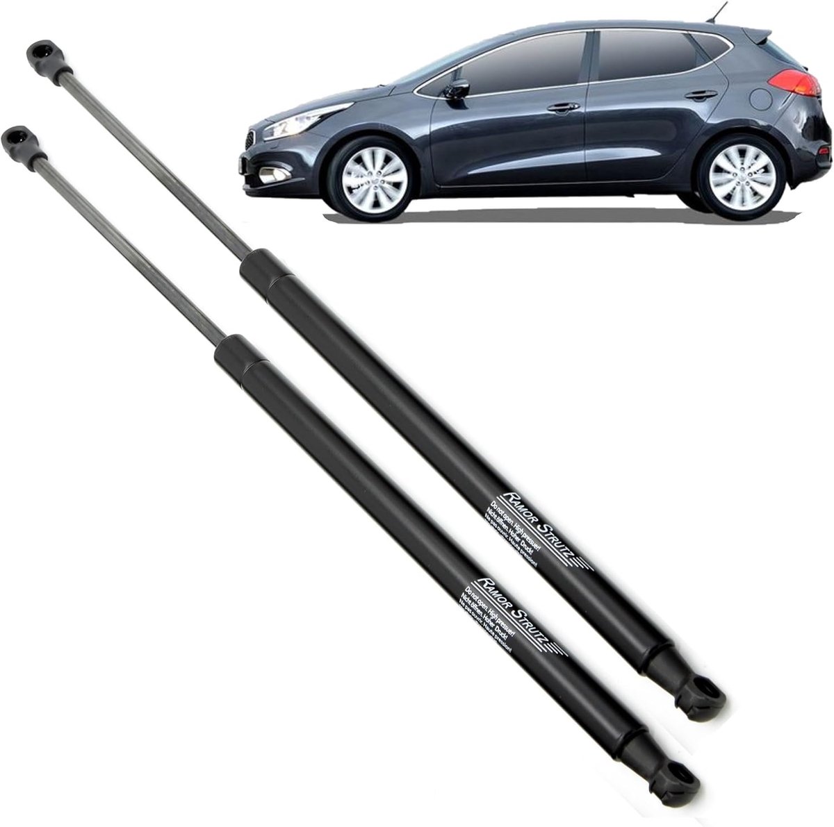 Gasveer Damper Achterklep 2x - Vervangingsset 489 mm - Geschikt voor Kia Ceed JD 2012-2018 - Eenvoudige installatie - ShopVlot