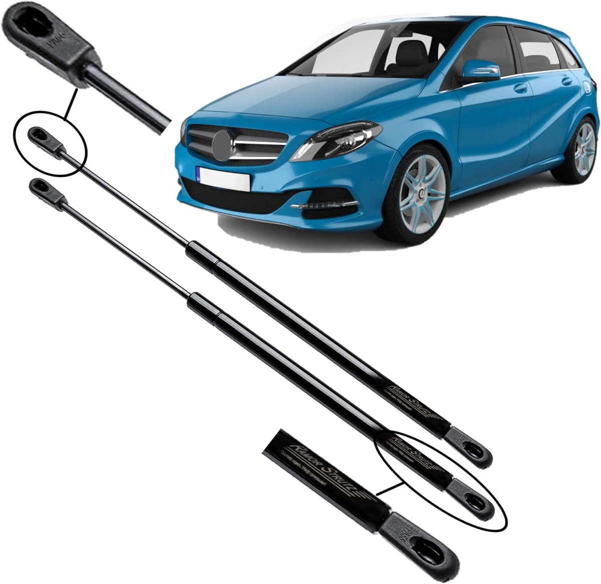 Gasveren achterklep Mercedes B Klasse W246 W242 2011-2018 - 520 mm lengte - links en rechts - eenvoudig te installeren - ShopVlot