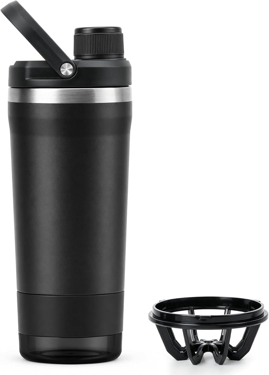 Protein Shaker 700 ml - Rvs Dubbelwandig - Lekvrij en BPA-vrij - Ideaal voor Gym - ShopVlot