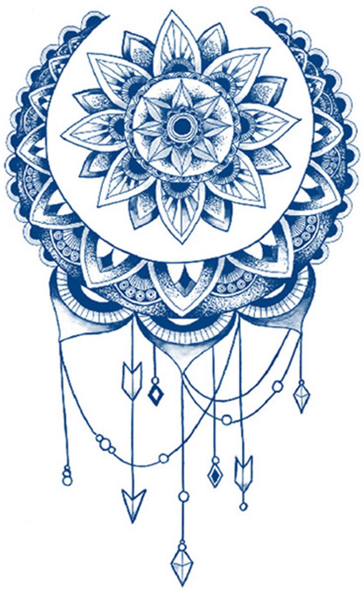 Tijdelijke tattoo Dromenvanger sierlijk 2 weken
