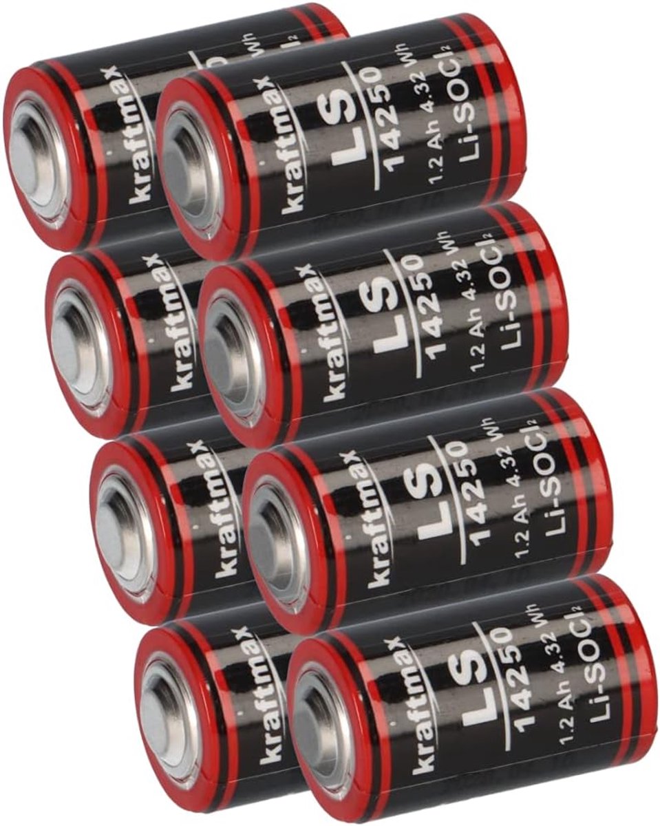Lithium 3.6V batterij LS 14250 - 1/2 AA - 1200 mAh - ideaal voor meetinstrumenten - ShopVlot