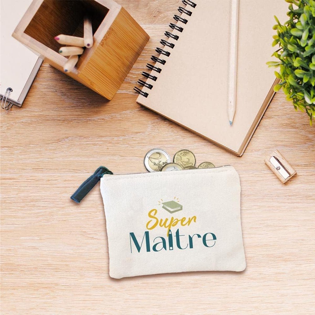 Portemonnee 12 x 8.5 cm - Katoenen mesh - Super Master - Perfect als cadeau - ShopVlot