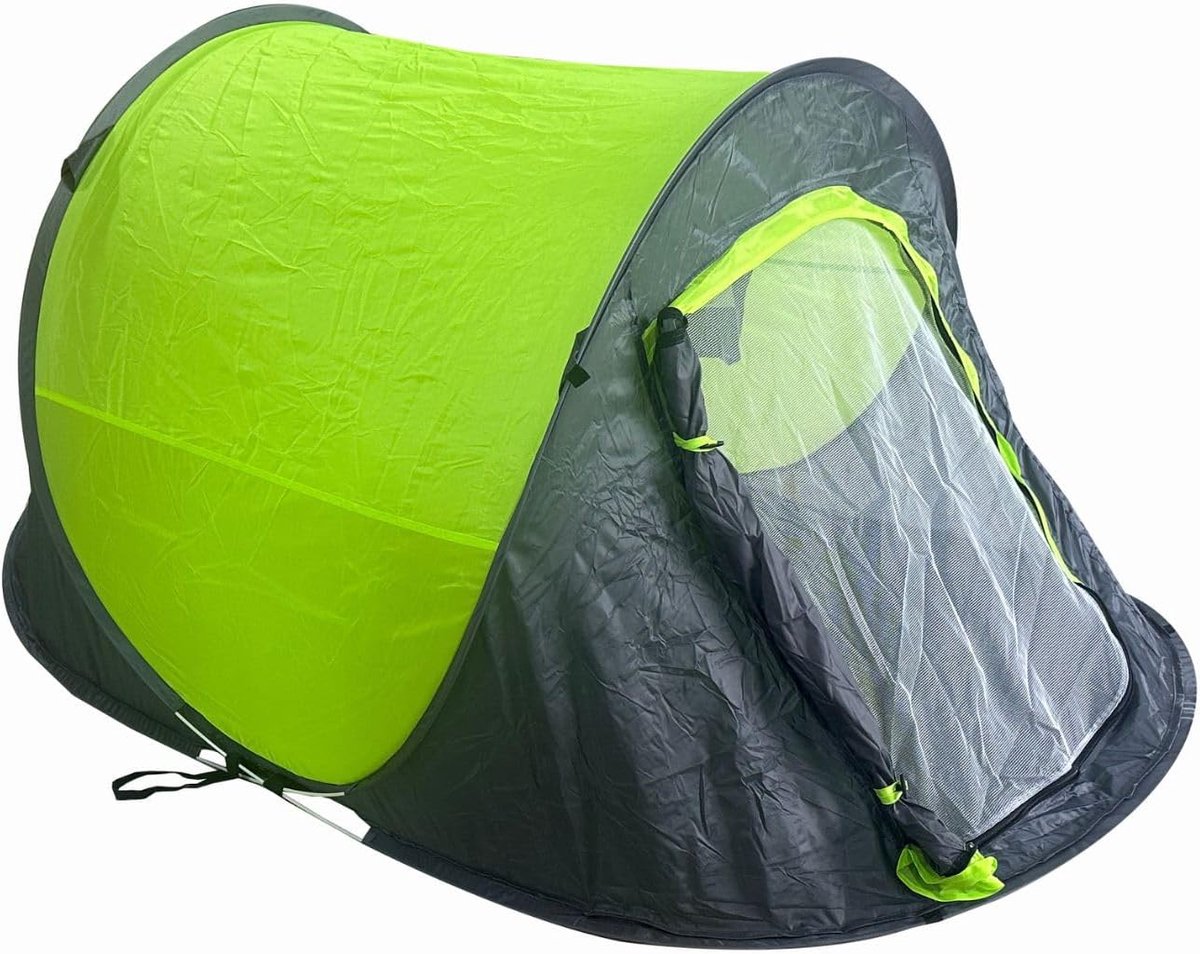 Pop Up Tent voor 2 Personen - Blauw/Groen - Lichtgewicht - Ideaal voor Kamperen - ShopVlot