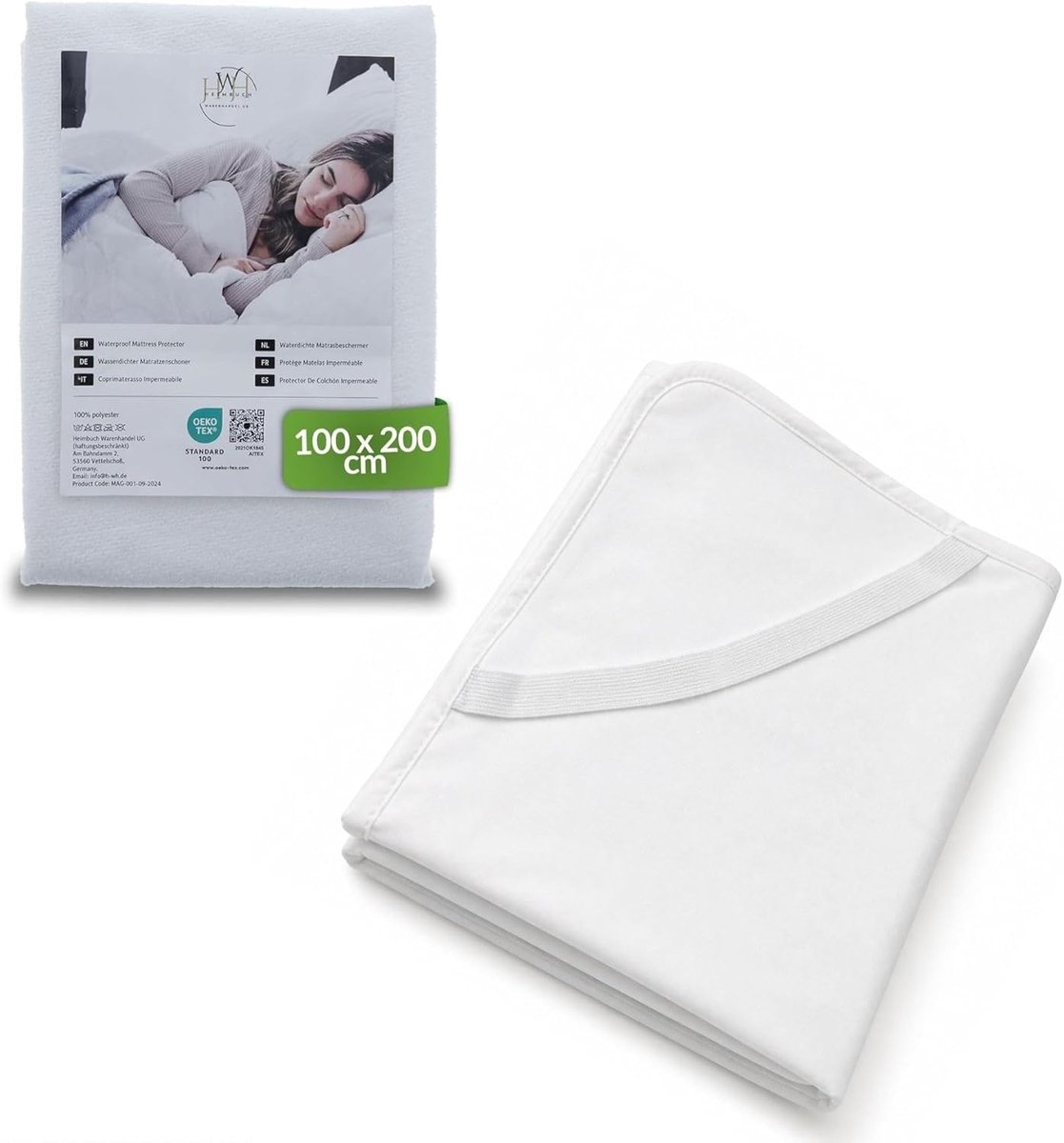 Matrasbeschermer 100 x 200 cm - Waterproof - Ademend en geluidsarm - Beschermt tegen vocht - ShopVlot