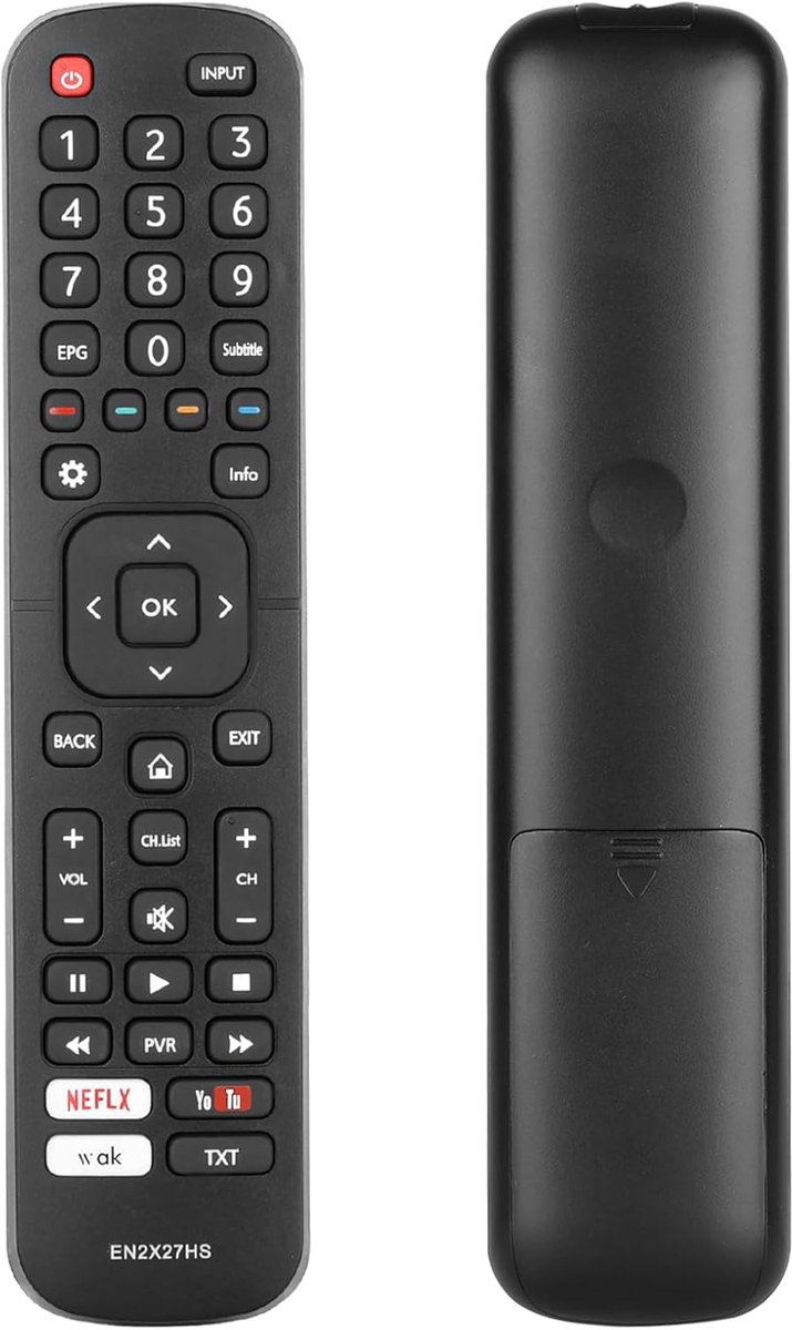 Afstandsbediening EN2X27HS - Compatibel met Hisense Smart TV - Vervanging voor Netflix en YouTube-toetsen - ShopVlot