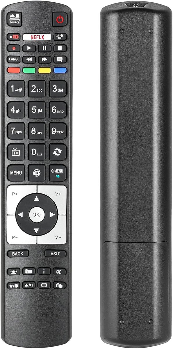 Afstandsbediening voor Telefunken Smart TV - Vervangende controller - Inclusief Netflix-knop - Eenvoudig in gebruik - ShopVlot
