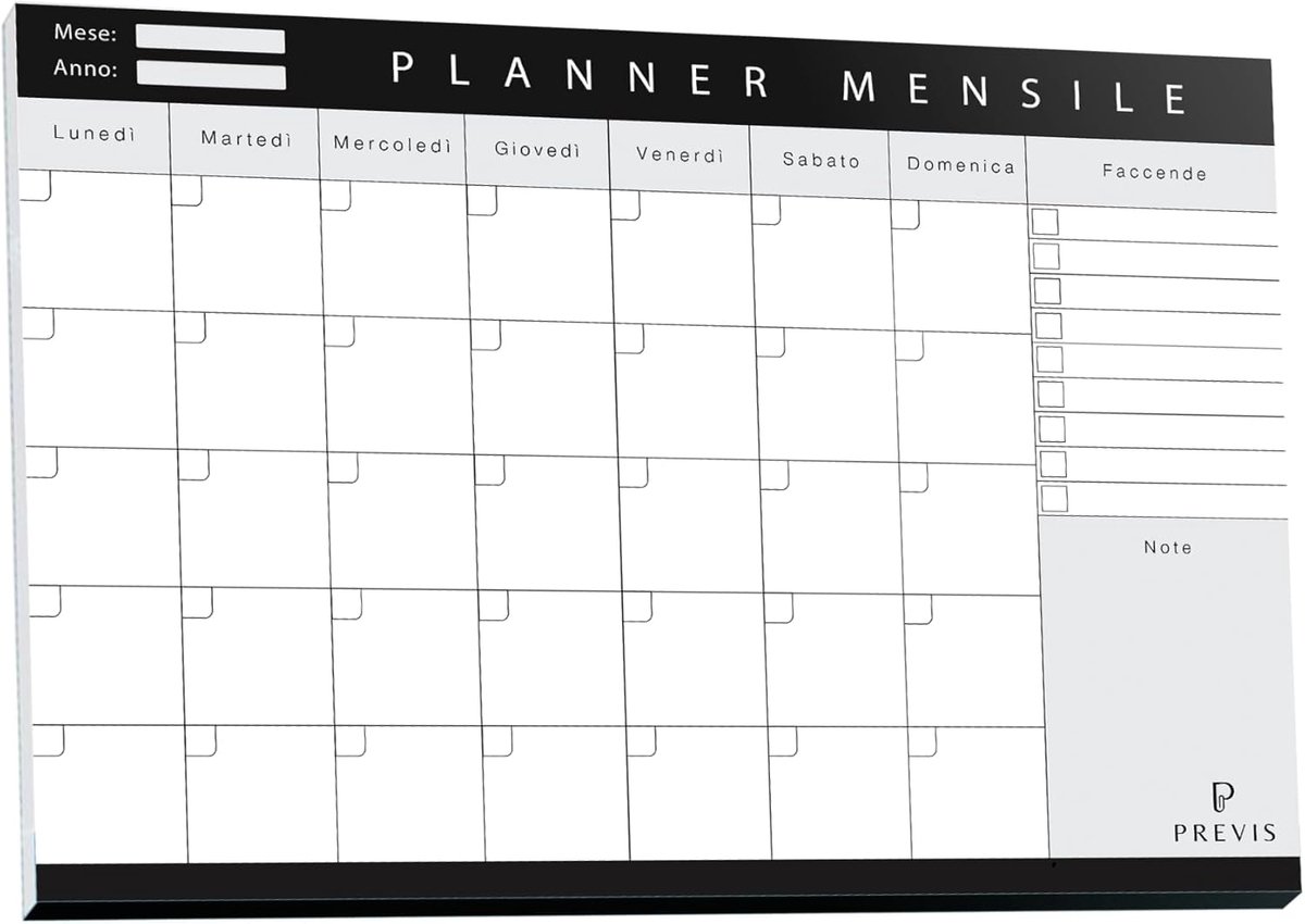 Planner A4 - 50 scheurringen - minimalistisch ontwerp - ideaal als persoonlijke organisatie - ShopVlot