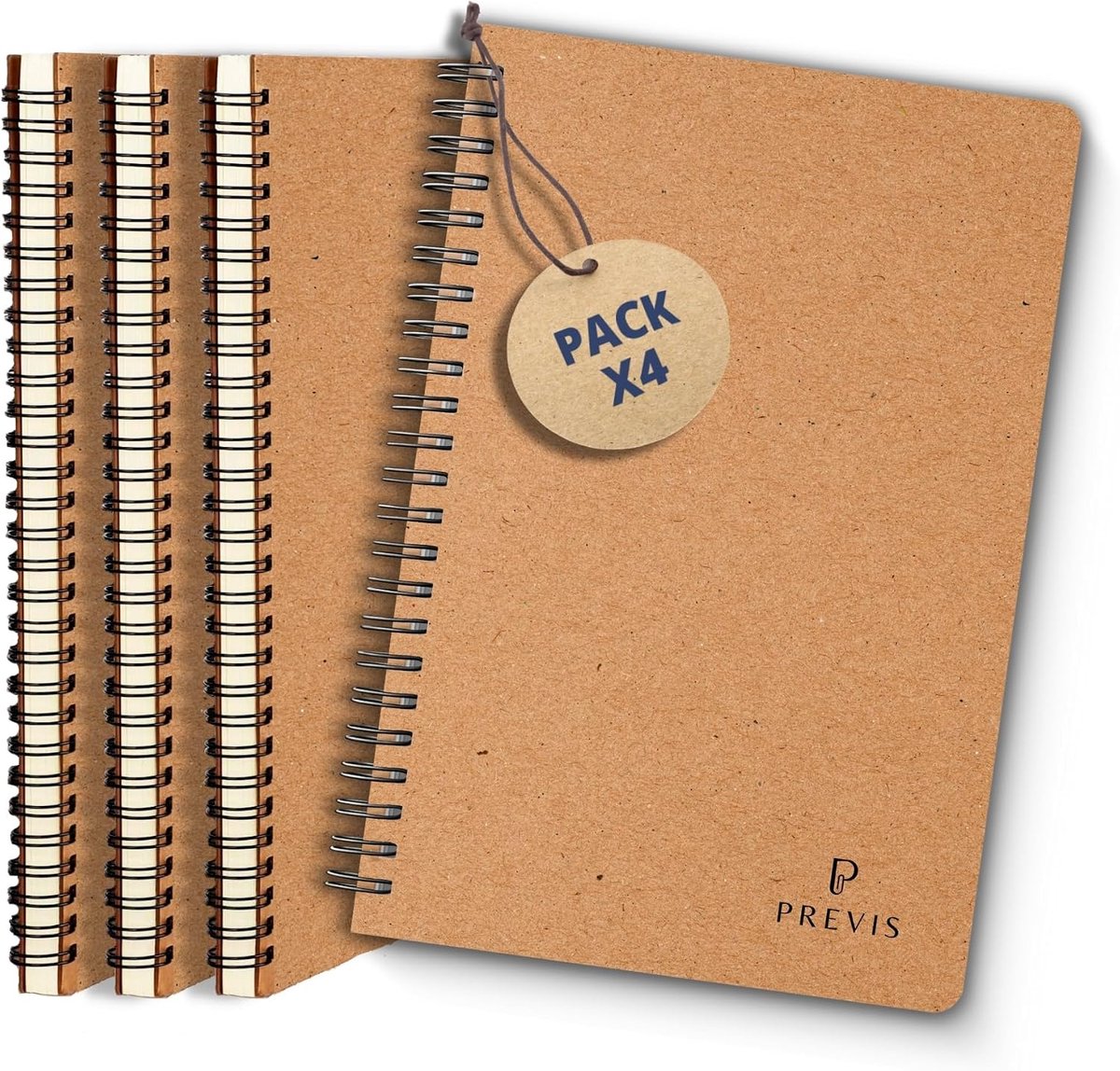 Notebooks A5 - 100% gerecycled papier - pack van 4 - ideaal voor taken en creativiteit - ShopVlot