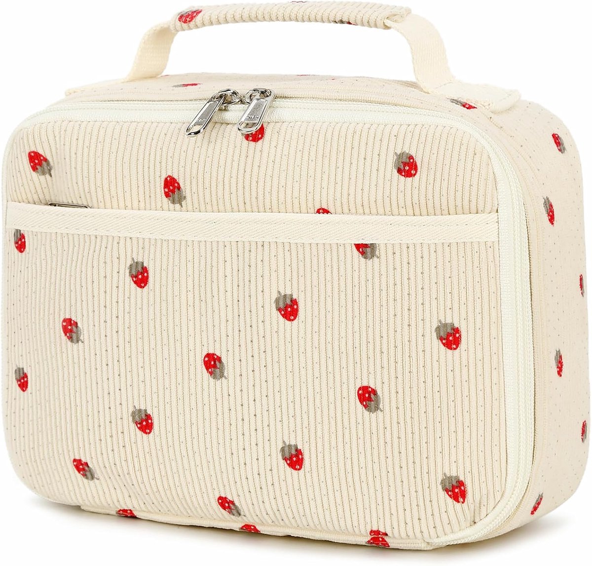Lunchtas kinderen 5L - aardbeienpatroon - isolatietas met ritssluiting - ideaal voor school - ShopVlot