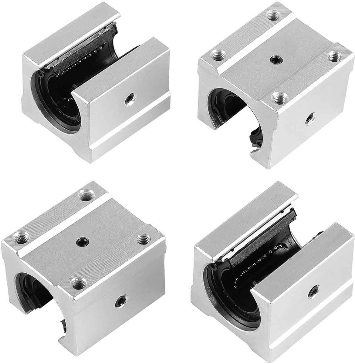 Lineaire lagers 4pcs - aluminium legering - open ontwerp - ideaal voor CNC machines - ShopVlot