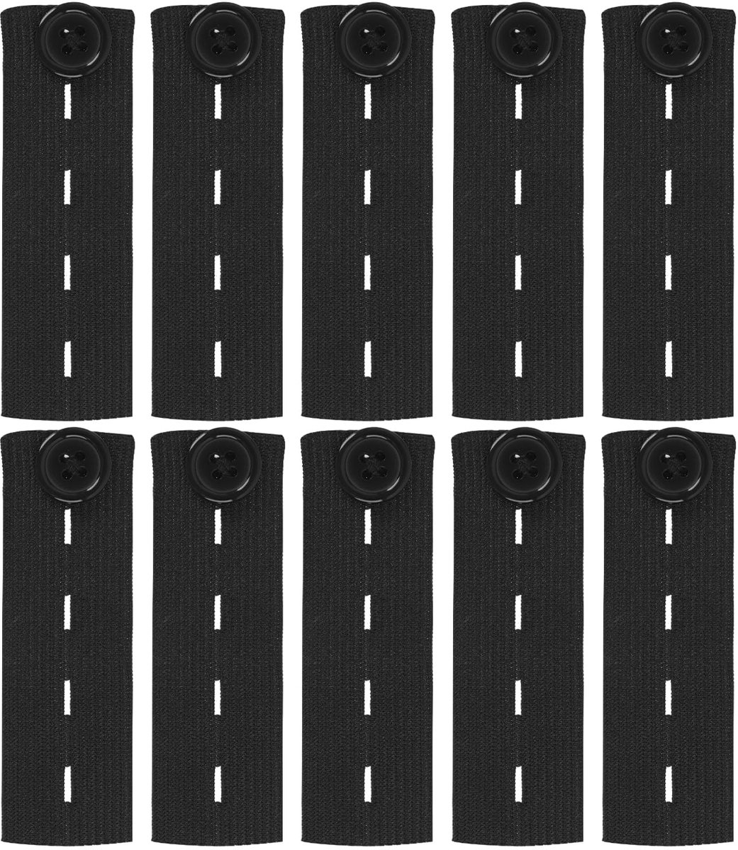 Elastische tailleverlenging 10 stuks - verstelbaar - naadloos - comfortabele pasvorm - ShopVlot