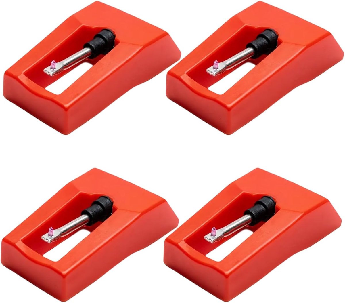 Reservenaalden voor platenspeler - diamantnaalden - 4 stuks - voor optimale geluidsweergave - ShopVlot