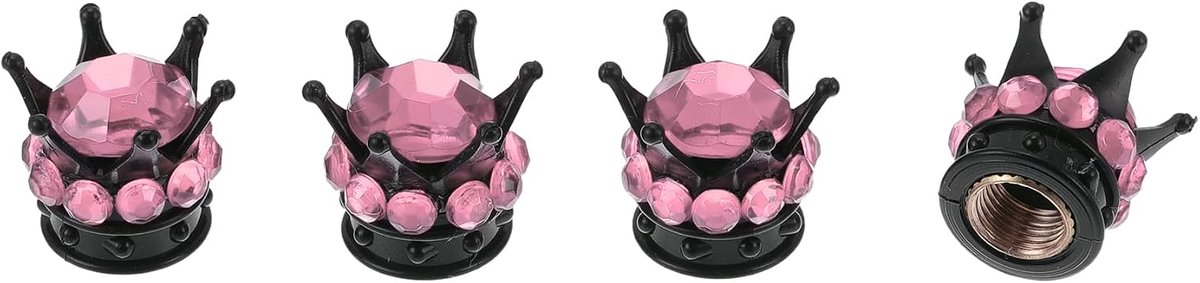 Tire Valve Stem Caps 15mm - Zwart Roze ABS Koper - Bescherming tegen vuil - Voorkom luchtverlies - ShopVlot