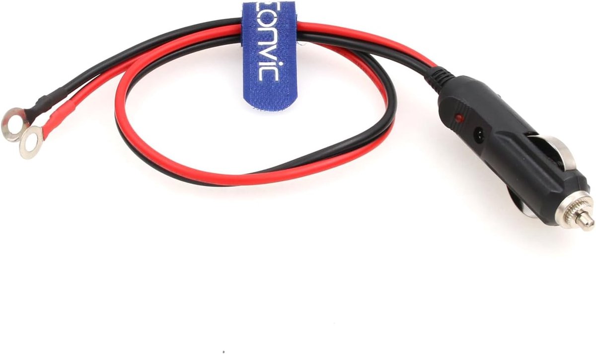 Stekker voor sigarettenaansteker 16AWG - 50CM zware stroomkabel - oogring terminal - ideaal voor auto-inverter en DIY - ShopVlot