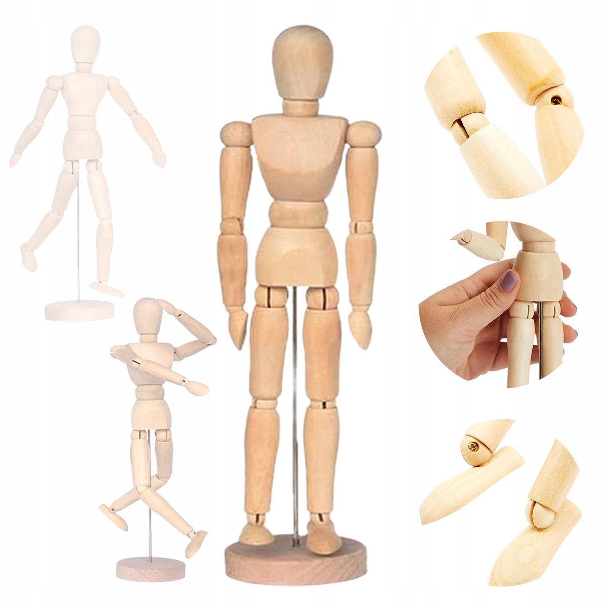 Houten Mannequin 30 cm - Tekenen, Schetsen, Schilderen & Decoratie
