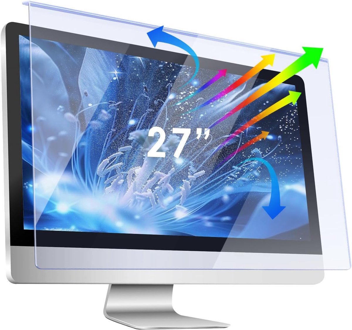 Screen protector 27 inch - blauw licht bescherming - glare free - oogcomfort voor lange werk- en speeluren - ShopVlot