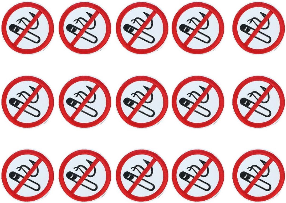 Non-Smoking Stickers 15 stuks - 7 cm - Weerbestendig - Voor binnen en buiten gebruik - ShopVlot